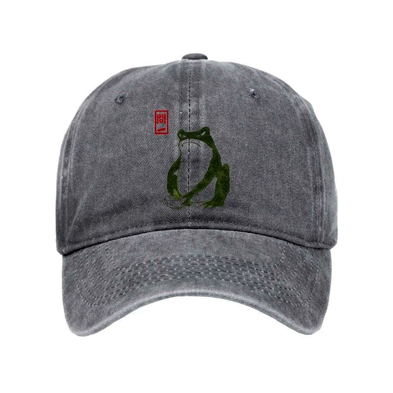 Japanese Woodblock Print Frog Cap