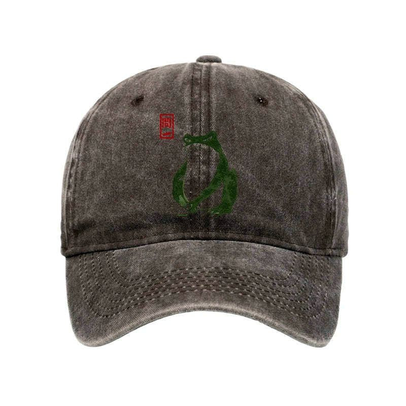 Japanese Woodblock Print Frog Cap
