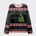 Kyoto-Lion Tired Kitsmas Tree Christmas Ugly Sweatshirt