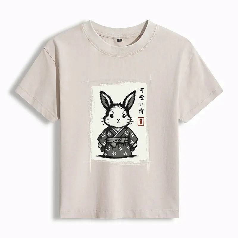 Japanese Woodcut Rabbit Women's T-shirt