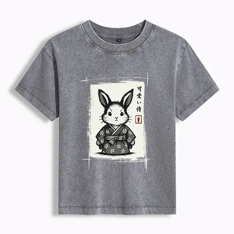 Japanese Woodcut Rabbit Women's T-shirt
