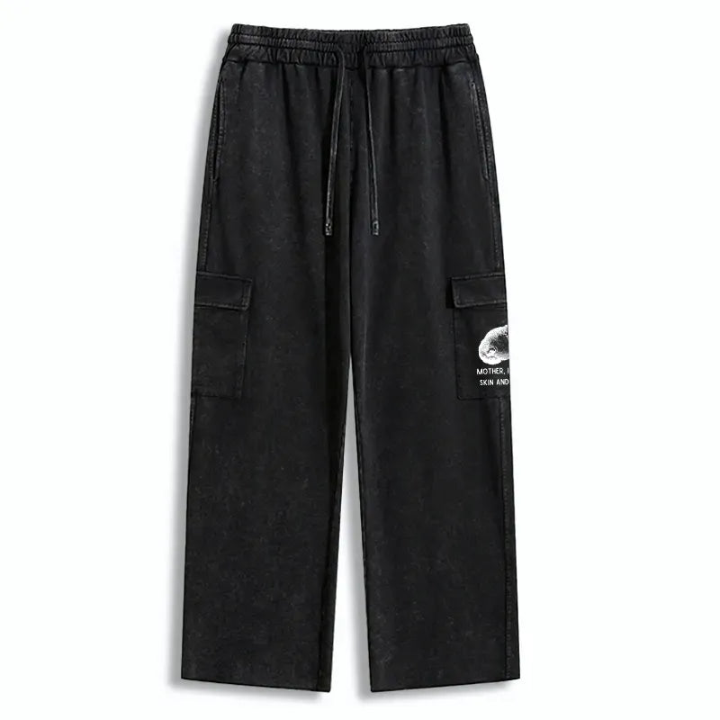 Kyoto-Lion Skin & Bones Cat Washed Utility Sweatpants