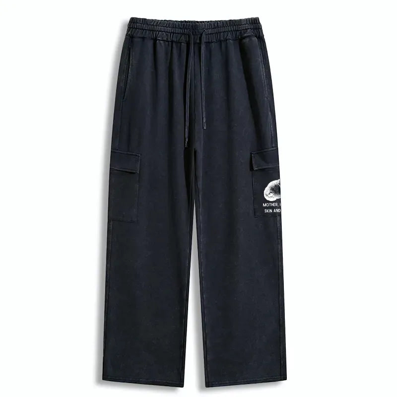 Japanese Cat Washed Utility Sweatpants
