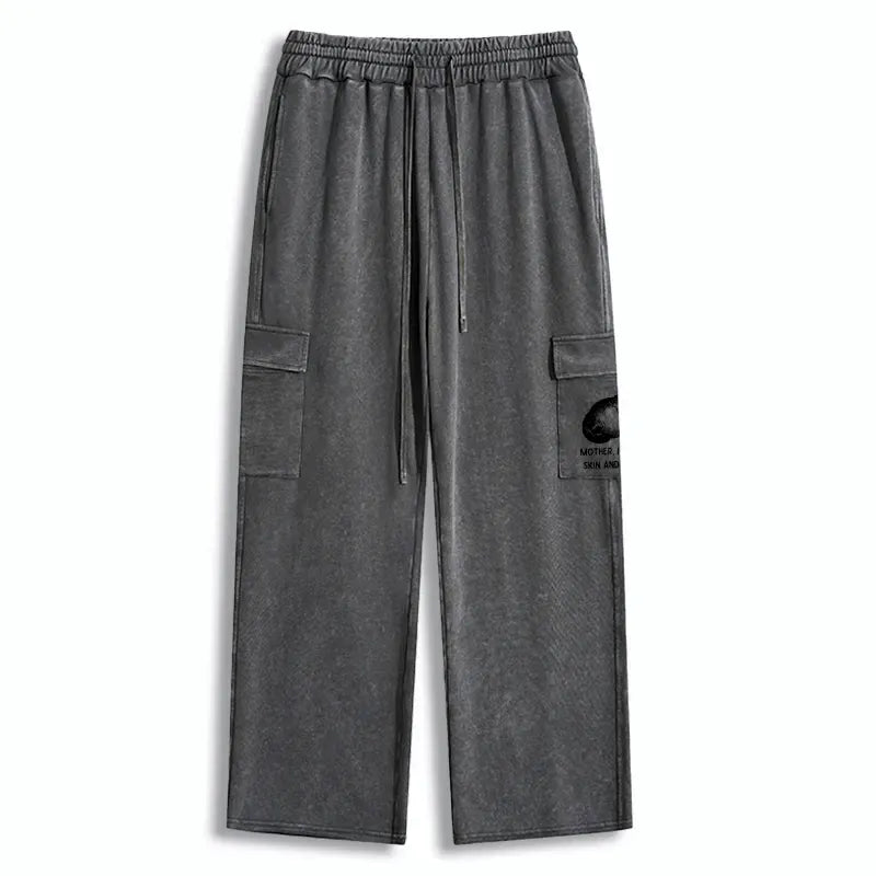 Washed Sweatpants for Daily Wear