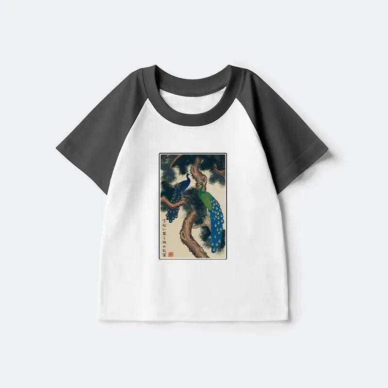 Comfortable Japanese Kids Raglan T-shirt