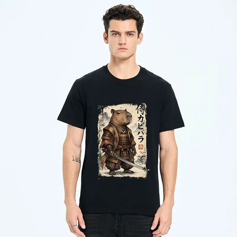 Japanese Samurai Capybara Classic T-Shirt