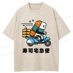 Washed Japanese T-Shirt for Streetwear