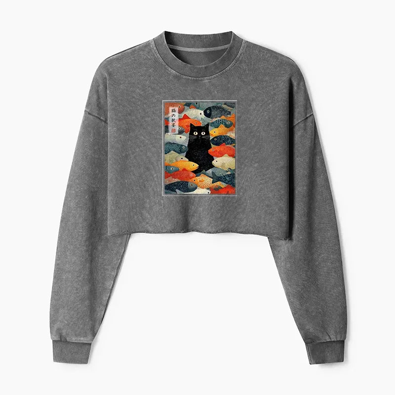 Kyoto-Lion washed sweatshirt gift for her
