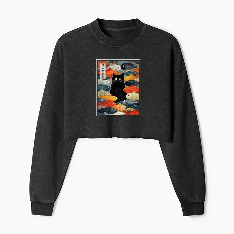 Vintage fish print sweatshirt trendy items