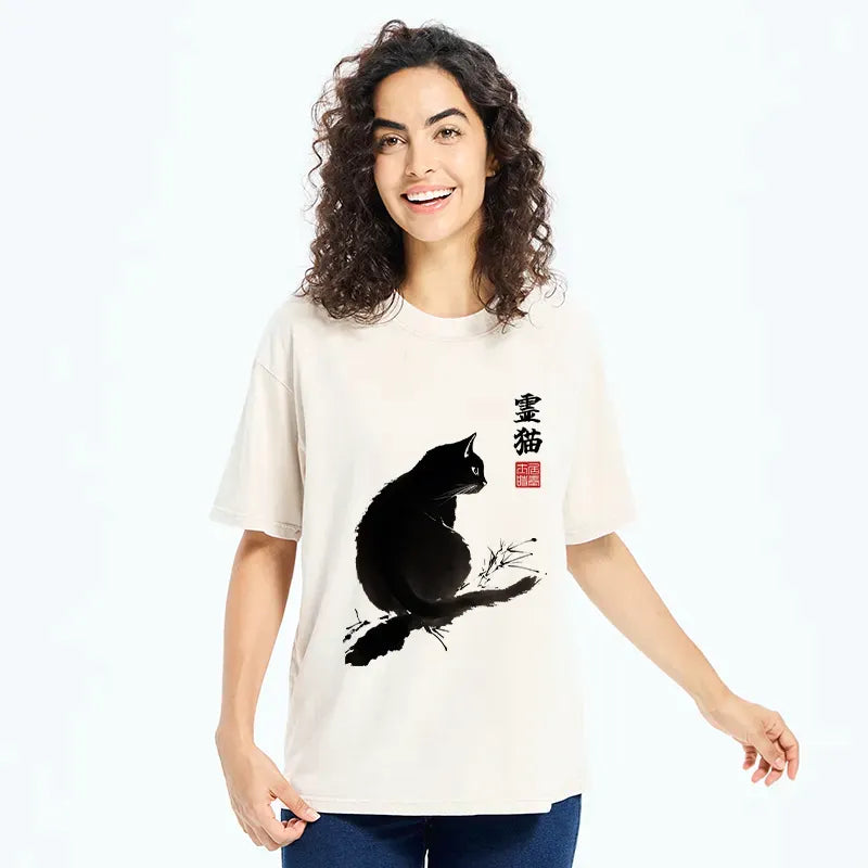 Unisex Cotton Cat T-Shirt with Free Shipping