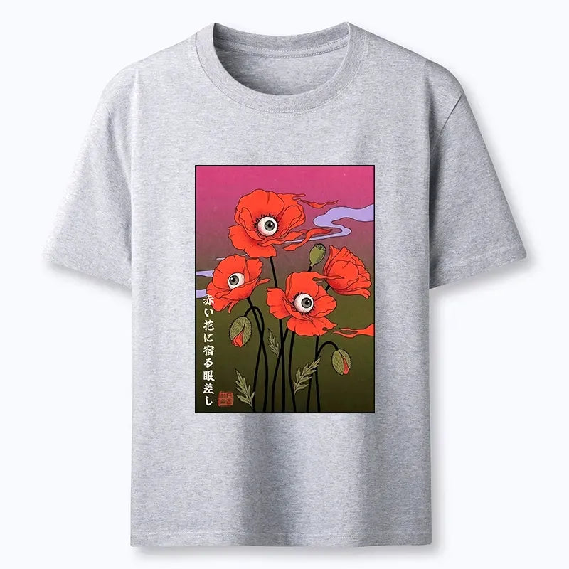 Kyoto-Lion Odd Mystic Floral Eye Ukiyo Print Classic T-Shirt