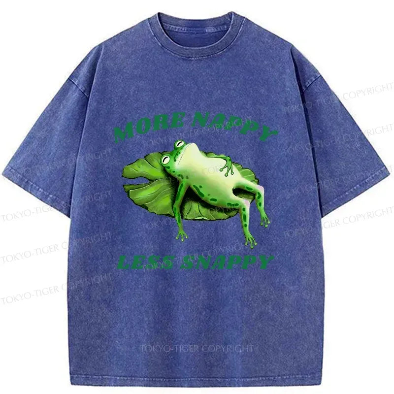 Kyoto-Lion Sleeping Frog Washed T-Shirt