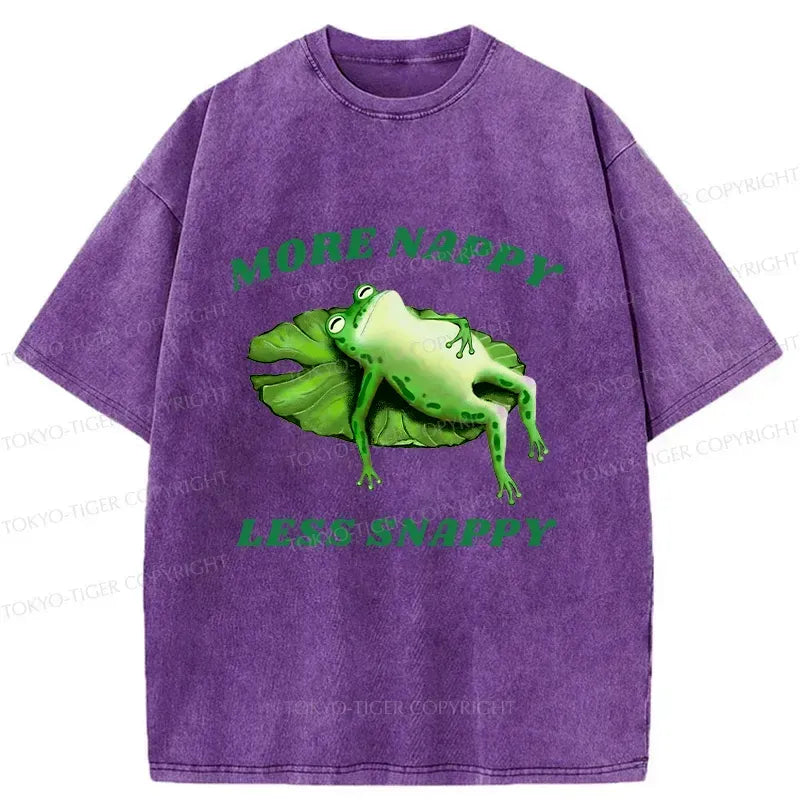 Kyoto-Lion Sleeping Frog Washed T-Shirt
