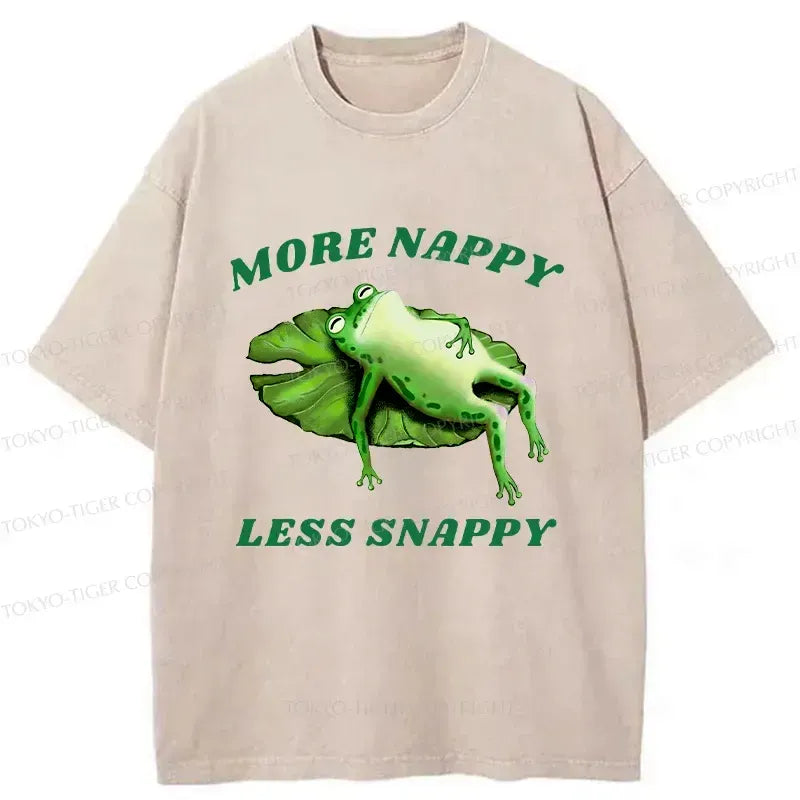 Kyoto-Lion Sleeping Frog Washed T-Shirt