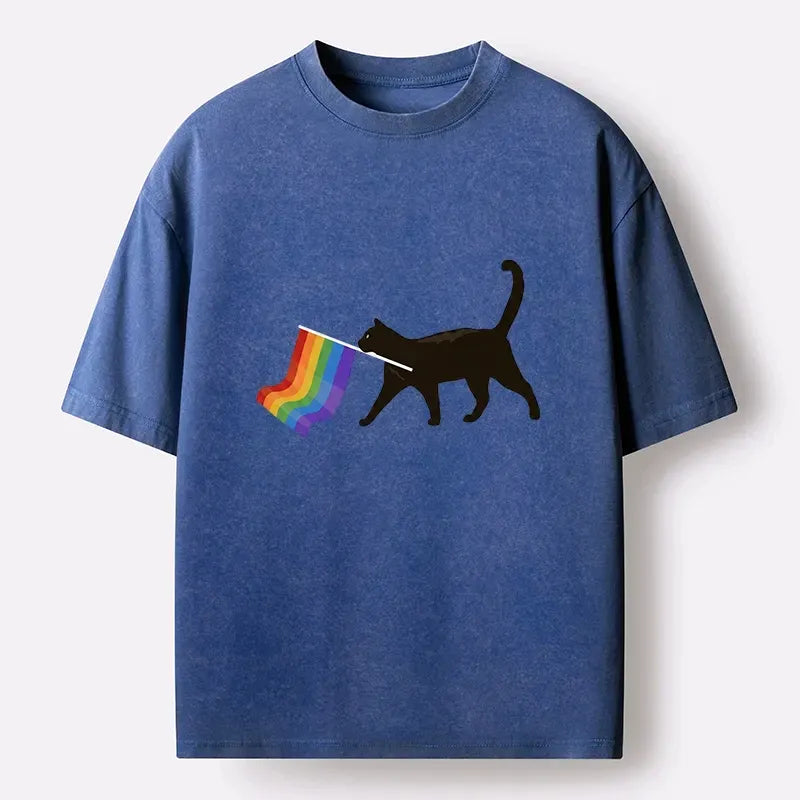 Vintage Japanese Streetwear Cat T-Shirt