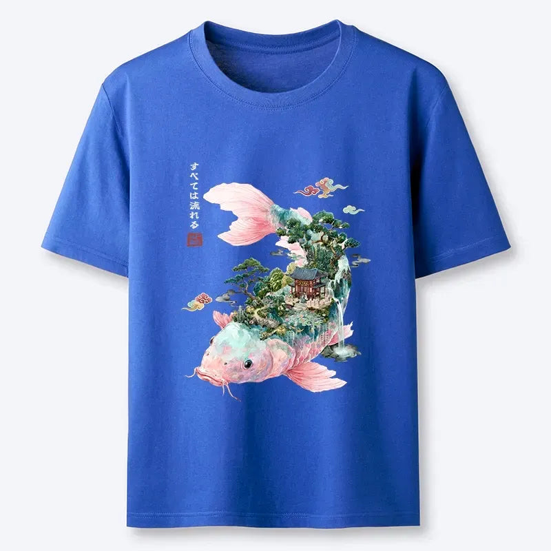 Kyoto-Lion Journey Of The Flowing Koi Classic T-Shirt