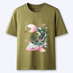 Flowing Koi Unisex Tee for Vacation