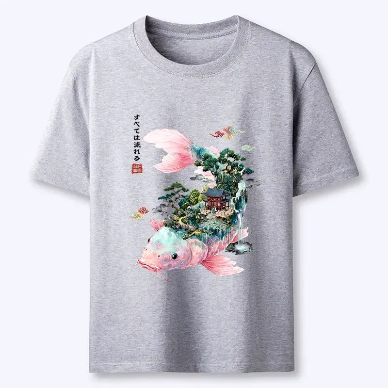 Kyoto-Lion Journey Of The Flowing Koi Classic T-Shirt