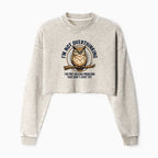 Kyoto-Lion Overthink Master Owl Washed Crop Sweatshirt