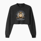 Kyoto-Lion Overthink Master Owl Washed Crop Sweatshirt