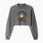Kyoto-Lion Overthink Master Owl Washed Crop Sweatshirt