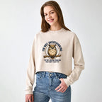 Kyoto-Lion Overthink Master Owl Washed Crop Sweatshirt
