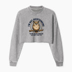 Kyoto-Lion Overthink Master Owl Washed Crop Sweatshirt