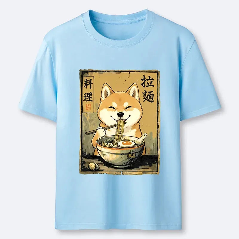 Kyoto-Lion Happy Shiba Eating Ramen Classic T-Shirt