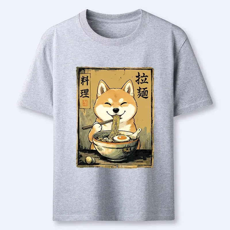Kyoto-Lion Happy Shiba Eating Ramen Classic T-Shirt