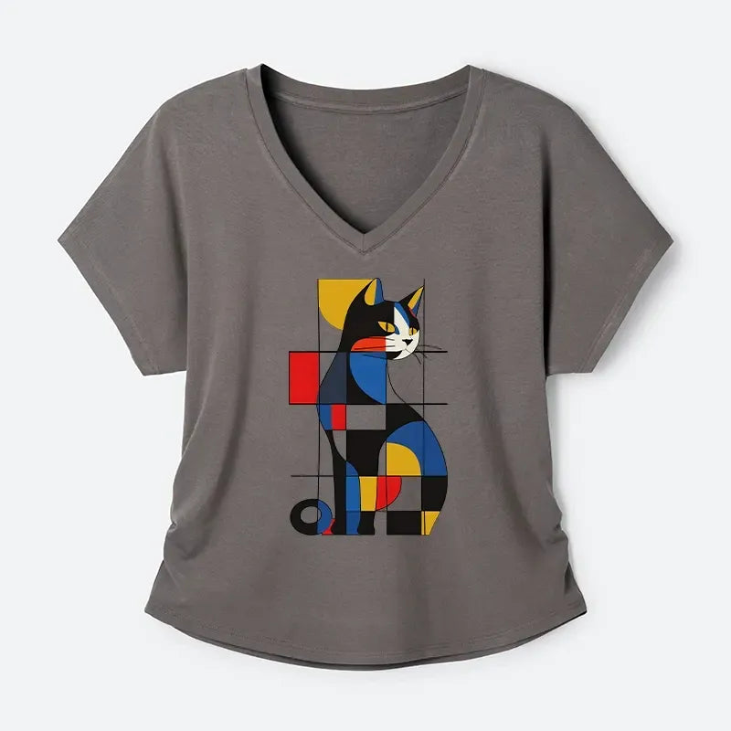 Mondrian Cat Modal Tee on Sale