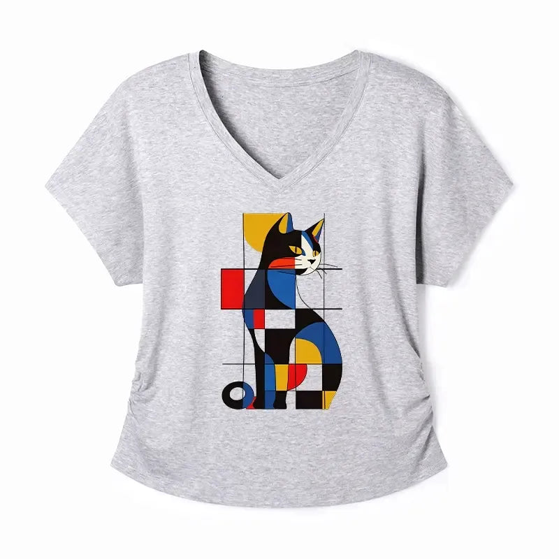 Mondrian Cat Modal Tee on Sale