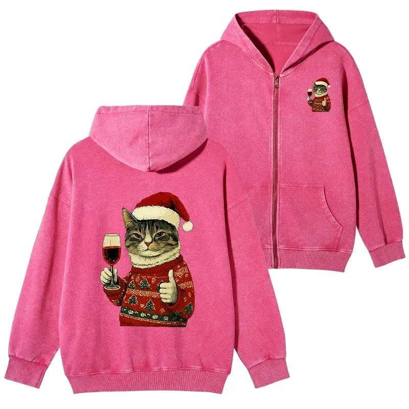 Washed Zip Hoodie Trendy Gift Idea