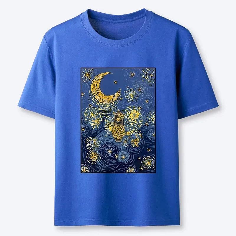 Kyoto-Lion Van Gogh Sunflower Tee for Daily Wear
