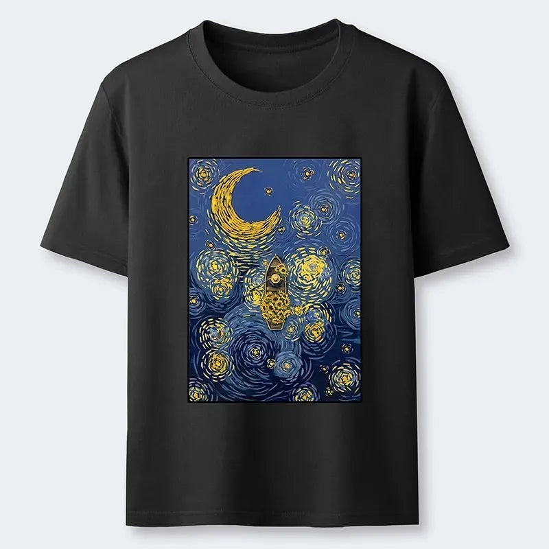 Kyoto-Lion Van Gogh Sunflower Tee for Daily Wear