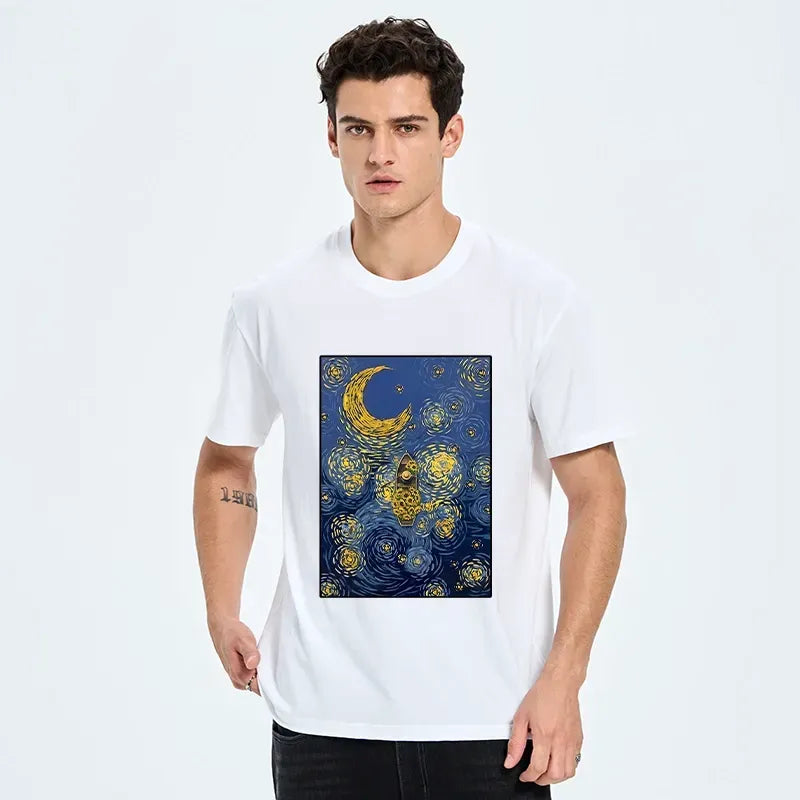 Kyoto-Lion Van Gogh Vibes With Sunflower Boat Classic T-Shirt