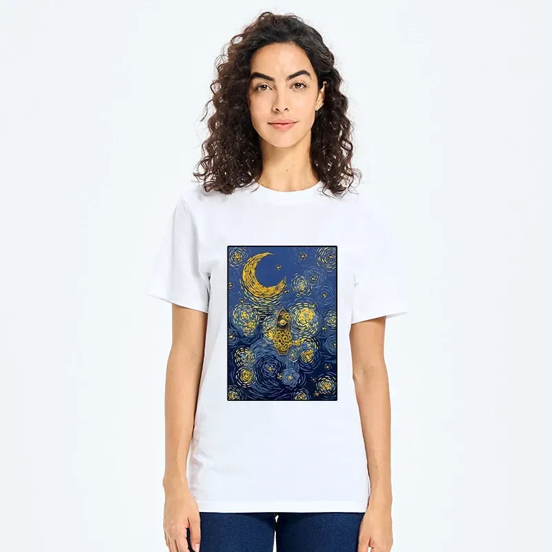 Kyoto-Lion Van Gogh Sunflower Tee for Daily Wear