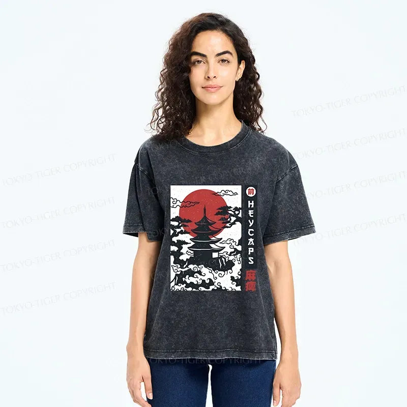 Best Seller Japanese Temple Washed T-Shirt
