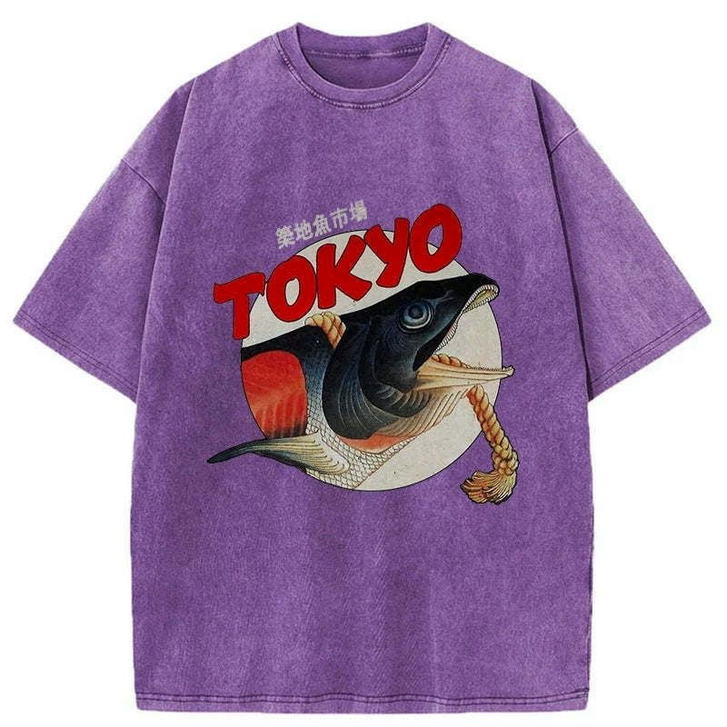 Washed Japanese Tee for Daily Wear