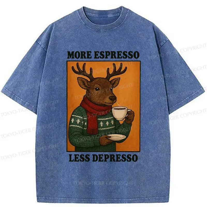 Reindeer Drinking Coffee Unisex T-Shirt Gift Idea