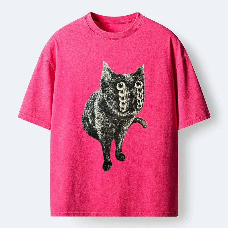 Trendy Kyoto Cat T-Shirt for Summer Vacation