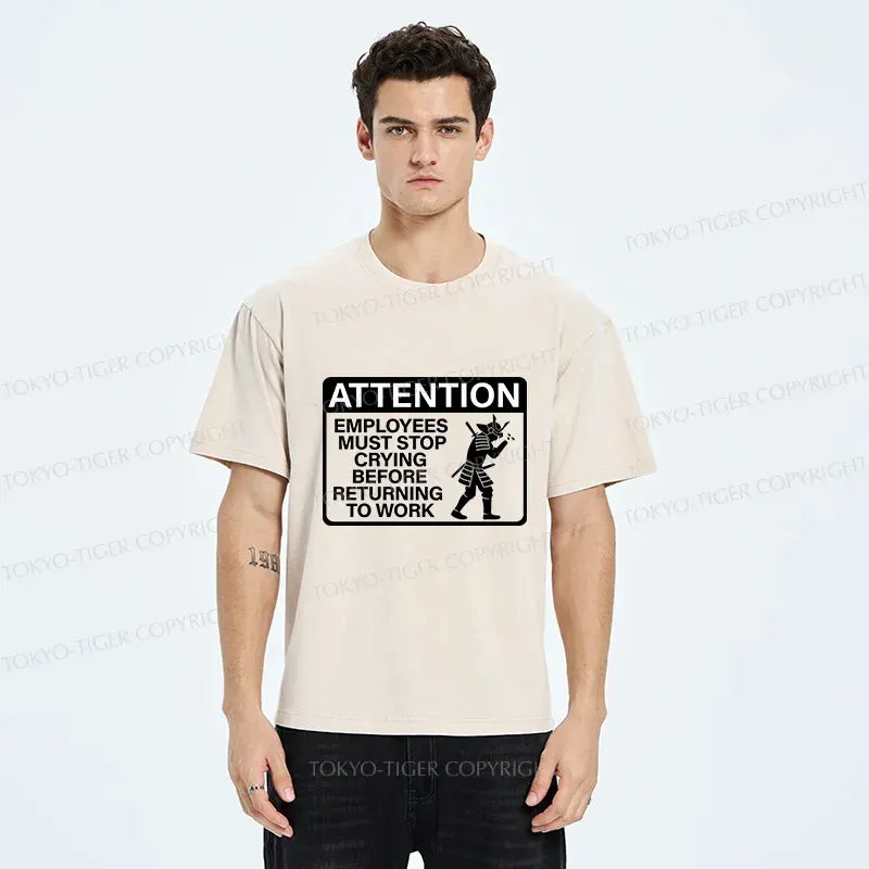 Samurai Washed T-Shirt for Streetwear
