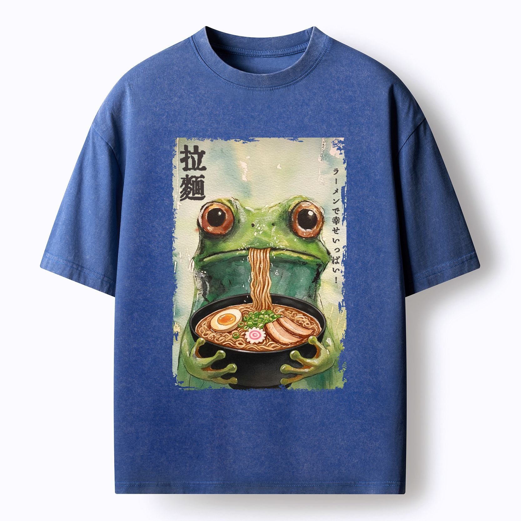 Trending Ukiyo-e Frog Ramen Tee for Streetwear
