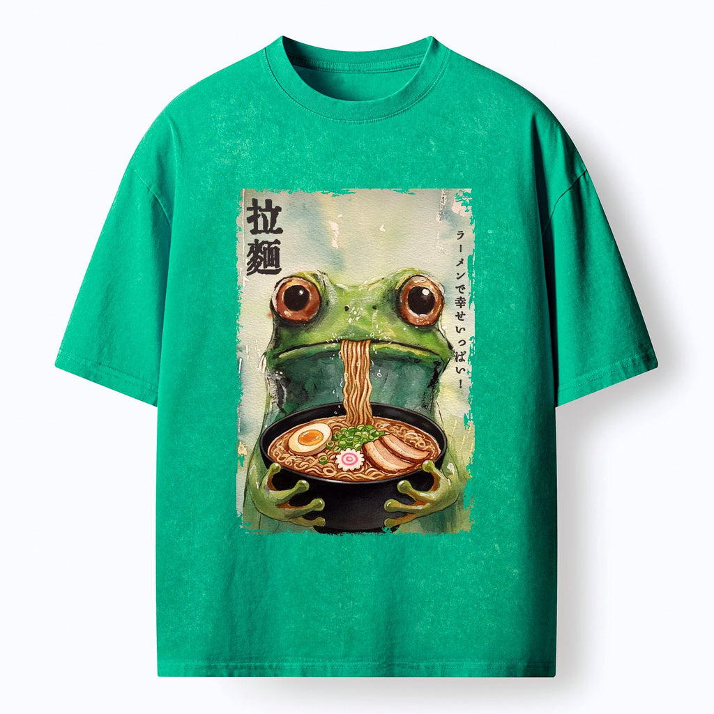 Japanese Culture Frog Eating Ramen T-Shirt