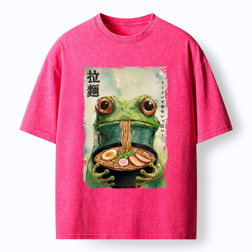 Japanese Culture Frog Eating Ramen T-Shirt