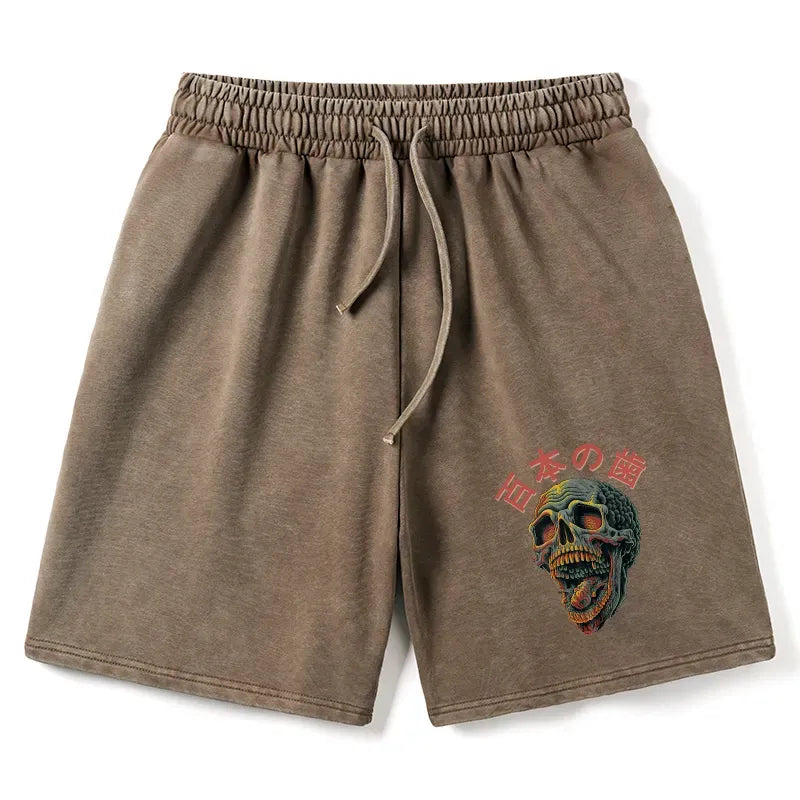 unisex skull shorts for daily wear
