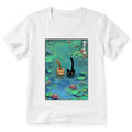 Vintage Cat V-Neck T-Shirt for Summer