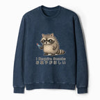Funny Washed Terry Sweatshirt for Daily Wear
