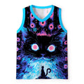 Kyoto-Lion Cat Staring Into Your Soul Mesh Tank Top
