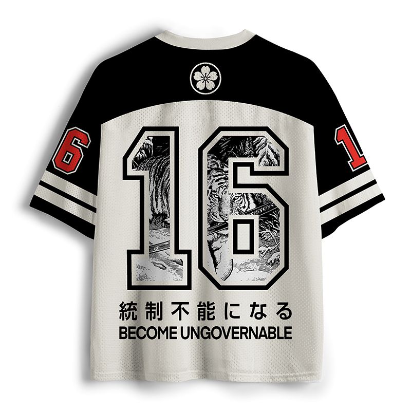 Kyoto-Lion Sword Tiger Funny Meme Mesh Jersey