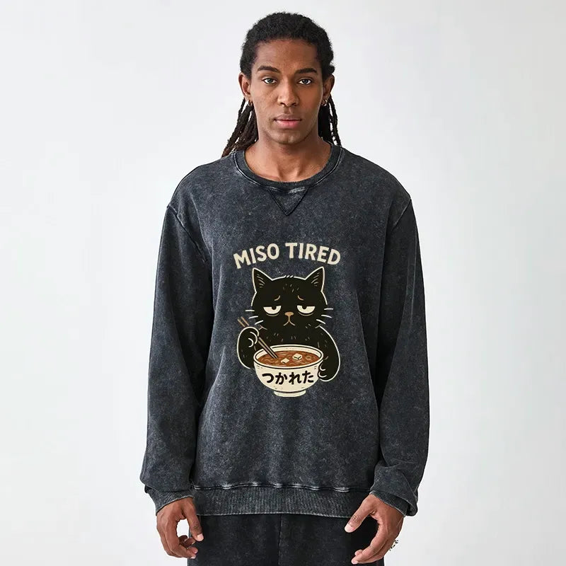 Kyoto-Lion I¡¯m So Tired Washed Terry Sweatshirt